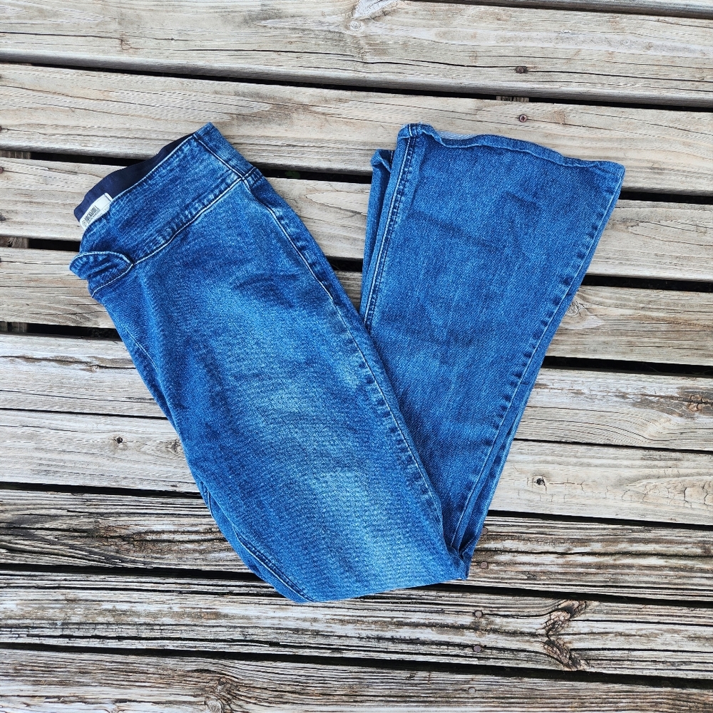 Rock & Roll Denim Bargain Bell Bottom Pull On Flare Jeans 32X36 Stretch Western - Picture 7 of 7